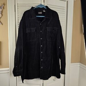 Menswear Alexander Lloyd Mens Black Corduroy Shirt Jacket‎ Shacket 4XLT 4XL Tall